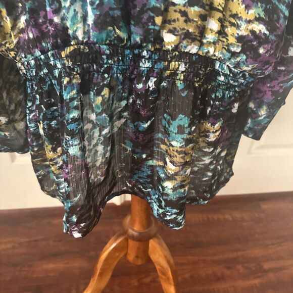 Fashion Bug Plus Size 3X Peplum Top Rhinestones Whimsigoth Fairycore Grunge Goth - Picture 9 of 14